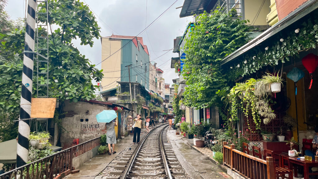 Day 2 in Hanoi train street with Feel Free Travel