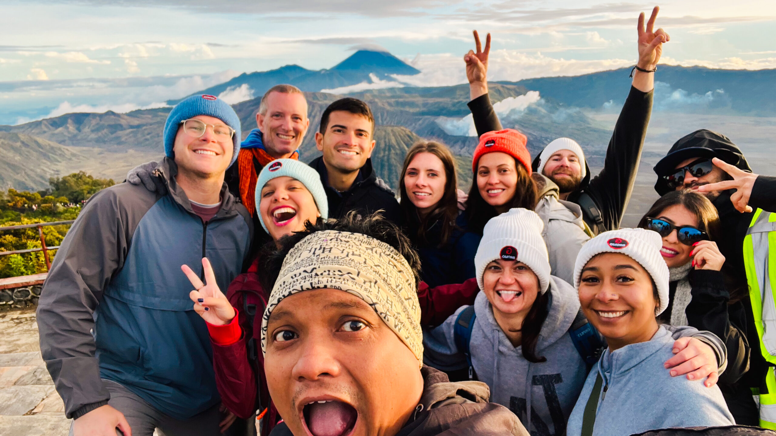 Group photo in Mount Bromo