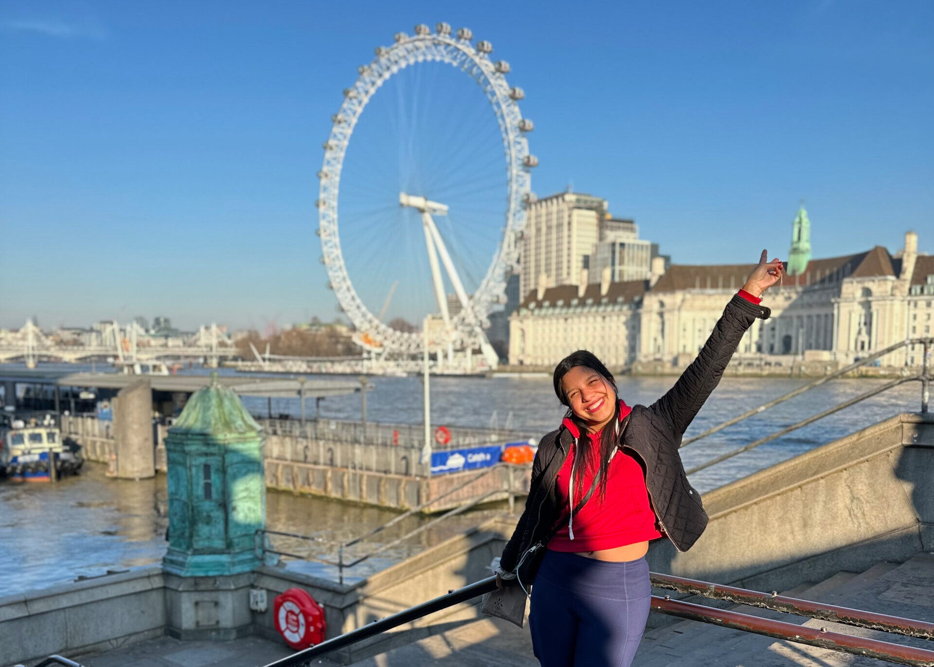 Laurie in front of London Eye