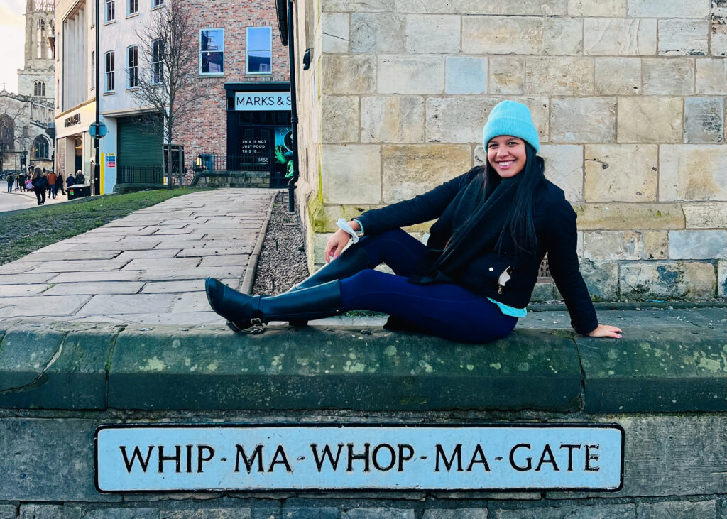 Laurie and Whip ma whop ma gate sign
